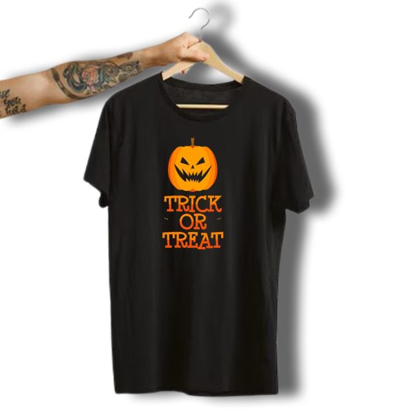 Trick Or Treat Halloween Pumpkin And Bats T Shirt t shirt 1