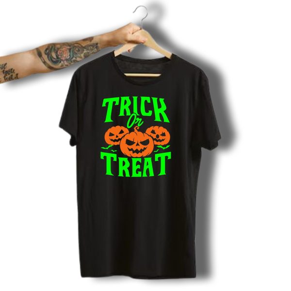 Trick Or Treat Halloween Pumpkin Bats Scary Jack O Lanterns T Shirt t shirt 1