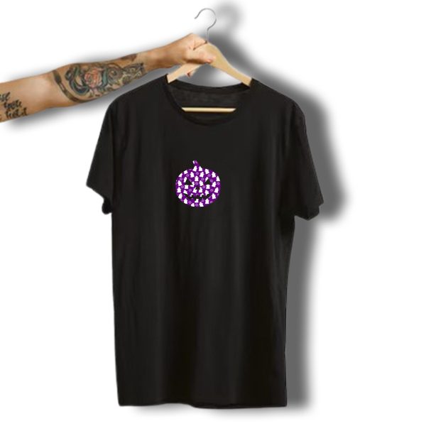 Trick Or Treat Happy Halloween Purple Ghost Pumpkin T Shirt t shirt 1