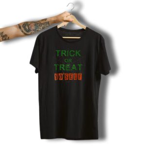 Trick Or Treat Yo Self Halloween Spider Web T-Shirt