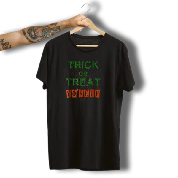 Trick Or Treat Yo Self Halloween Spider Web T Shirt t shirt 1