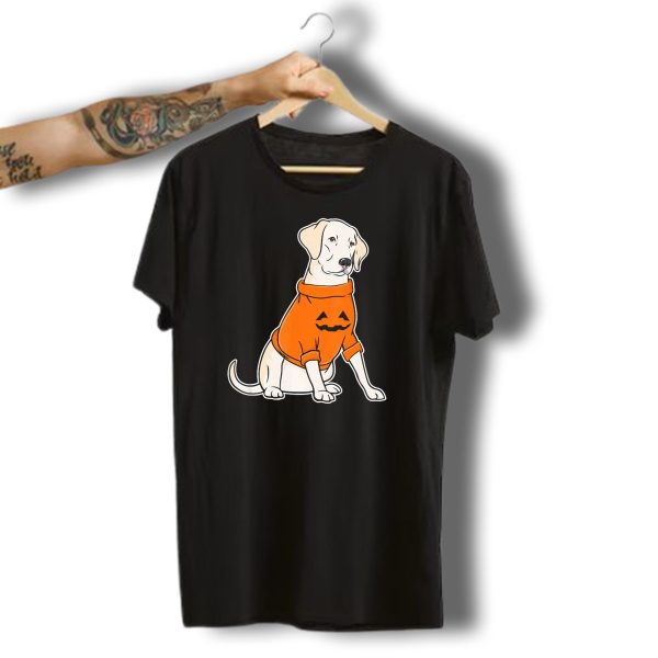 Trick Or Treating Labrador Retriever In Pumpkin Halloween T Shirt t shirt 1