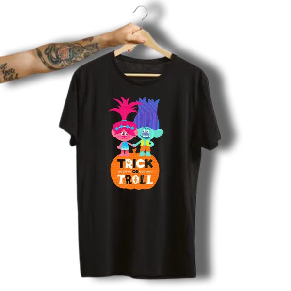 Trick Or Troll Dreamworks Trolls Halloween Pumpkin T Shirt t shirt 1