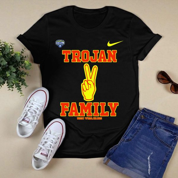 Trojan Family USC Trojans Cotton Bowl Victory Sign T Shirt 1 1