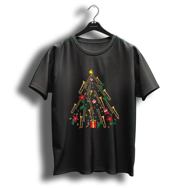 Trombone Ornament Christmas Tree Funny Music Band Holiday T Shirt 1 t shirt 1