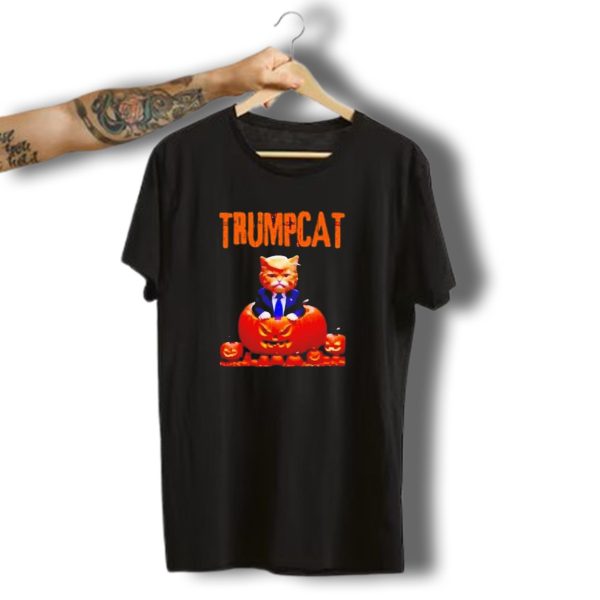 Trump Cat Pumpkin Halloween T Shirt t shirt 1