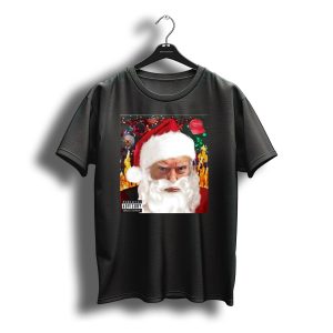 Trump Santa Explicit Content Warning Hat Flames Christmas Clown T-Shirt