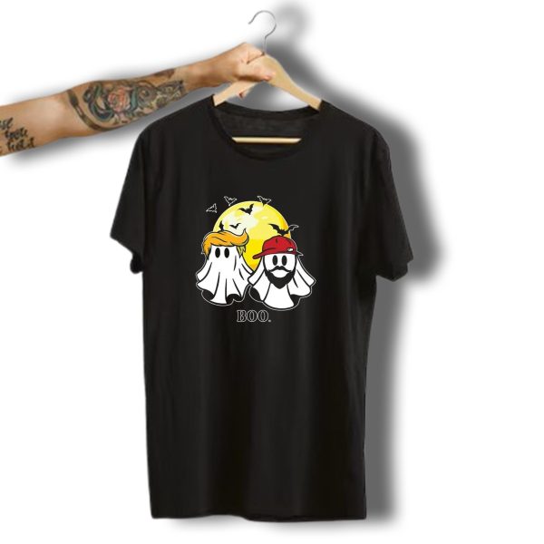 Trump Vance Halloween Ghost Boo Full Moon Bats T Shirt t shirt 1