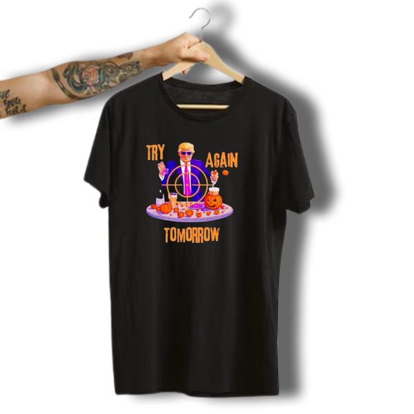 Try Again Tomorrow Trump Missed Again Halloween Targets Pumpkin Lab T Shirt t shirt 1