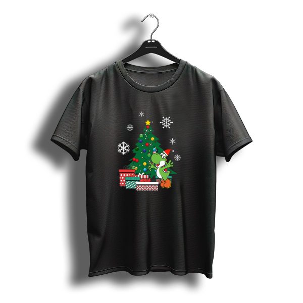 Turtle Christmas Tree With Santa Hat Dinosaur And Holiday Gifts T Shirt t shirt 1
