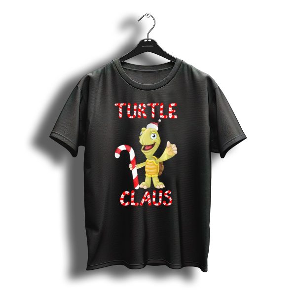 Turtle Claus Christmas Tortoise With Santa Hat And Candy Cane T Shirt t shirt 1