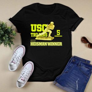 Usc Trojans 5 Running Back 2005 Heisman Winner Football Achievement T-Shirt