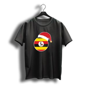 Uganda Flag With Santa Hat Christmas T-Shirt