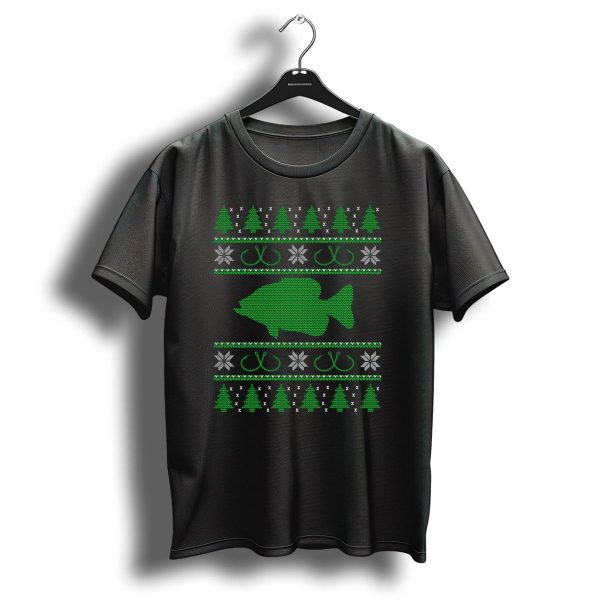Ugly Christmas Crappie Fisherman Green Tree T Shirt 1 t shirt 1