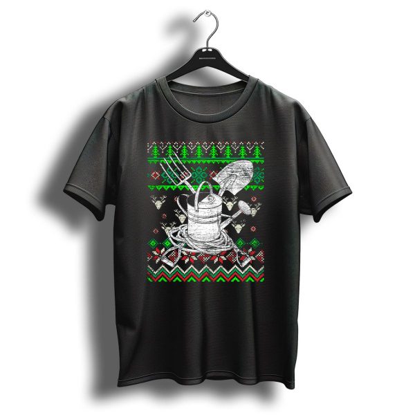 Ugly Christmas Gardening Watering Can And Tools Festive T Shirt 1 t shirt 1
