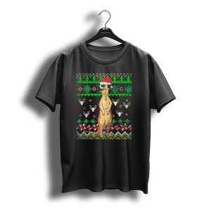 Ugly Christmas Meerkat Santa Hat Holiday T-Shirt
