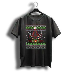 Ugly Christmas Nurse Stethoscope Tree Snowflakes T-Shirt