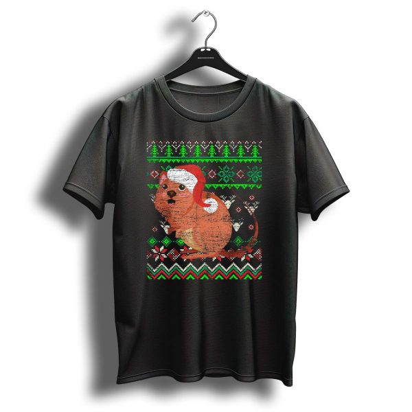 Ugly Christmas Sweater Quokka In Santa Hat With Festive T Shirt 1 t shirt 1
