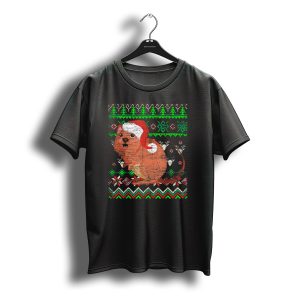 Ugly Christmas Sweater Quokka In Santa Hat With Festive T-Shirt