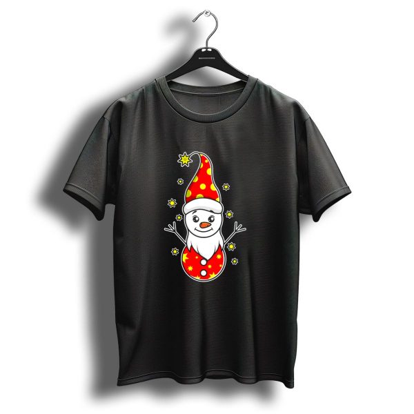 Ugly Christmascute Snowman In Red Hat With Stars And Polka Dots T Shirt 1 t shirt 1