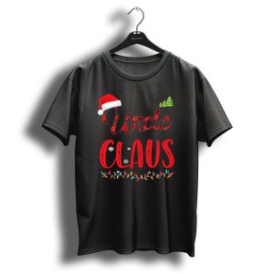 Uncle Claus Merry Christmas Santa Hat Trees Lights Snowflakes T Shirt