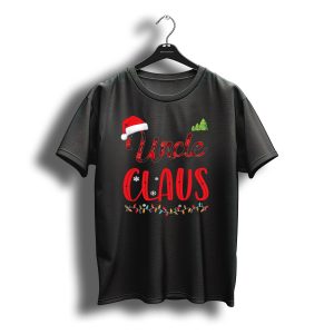 Uncle Claus Merry Christmas Santa Hat Trees Lights Snowflakes T-Shirt