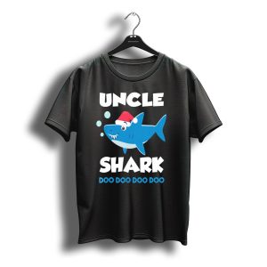 Uncle Shark Doo Doo Doo Doo Christmas Shark Santa Hat T-Shirt