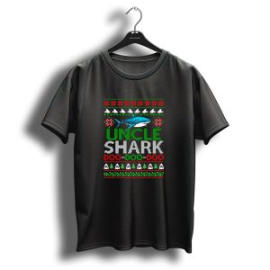 Uncle Shark Doo Doo Doo Festive Ugly Christmas T Shirt