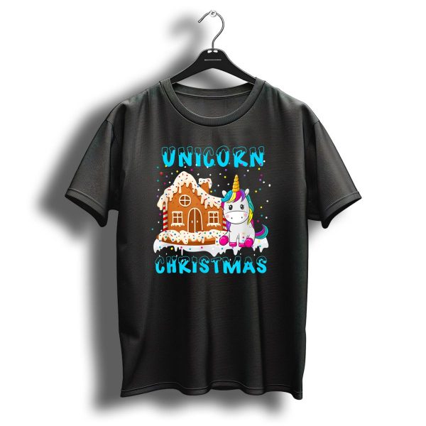 Unicorn Christmas Gingerbread House Funny Merry T Shirt 1 t shirt 1