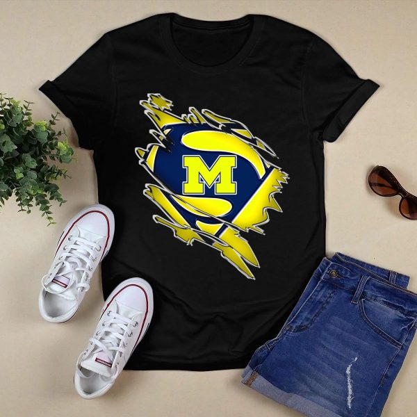 University of Michigan Wolverines S Symbol T Shirt Black 1