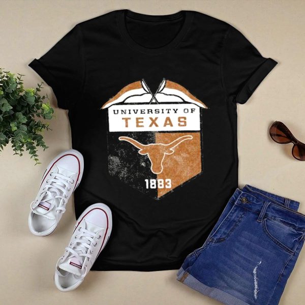 University of Texas Longhorns 1883 Crest ComfortWash T Shirt Style 1 Black 1
