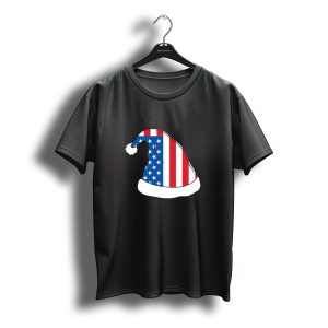 Usa Flag Santa Hat Christmas Hat T-Shirt