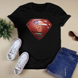 Usc Trojans American Flag Superman T-Shirt