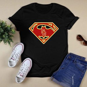 Usc Trojans Batman Superman Logo Mashup T-Shirt