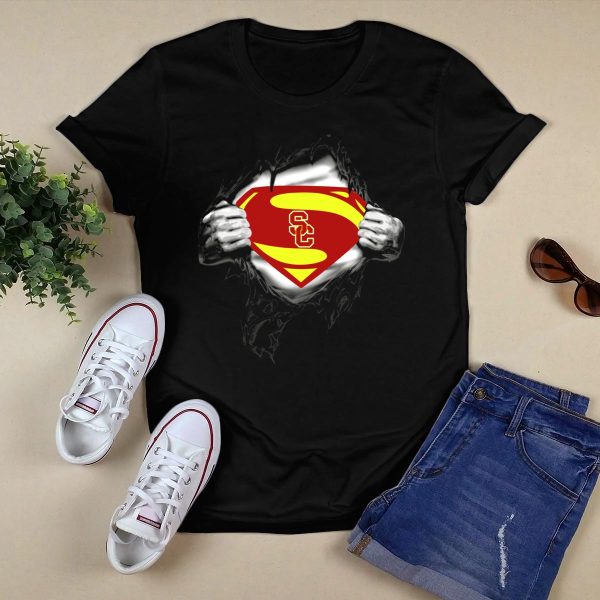 Usc Trojans Superman Logo Tearaway T Shirt 1 1
