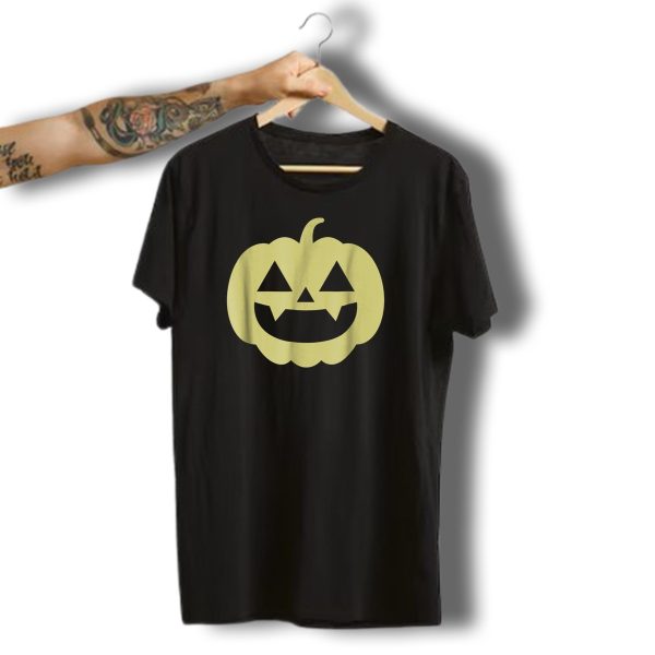 Vampire Fang Pumpkin Face Halloween Classic T Shirt t shirt 1