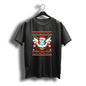 Vaporeon Santa Hat Christmas Pokemon Character Anime Holiday T-Shirt