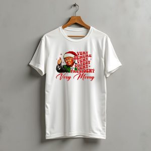 Very Demure Very Cutesy Very President Very Merry Christmas Santa Trump T-Shirt