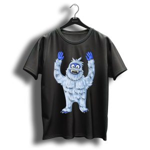 Vintage Christmas Abominable Snowman With Classic Blue And White Furry Monster T-Shirt