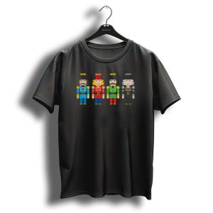 Vintage Christmas Nutcracker Figures Colorful Soldiers T-Shirt