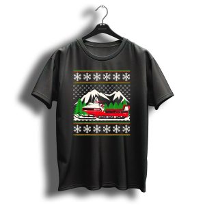 Vintage Snowmobile Ugly Christmas T-Shirt