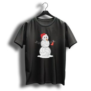 Volley Snowman Funny Christmas For Volleyball Lovers T-Shirt