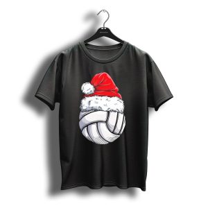 Volleyball Santa Hat Christmas Ball T-Shirt