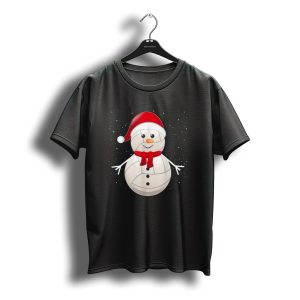 Volleyball Snowman Santa Hat Christmas T-Shirt