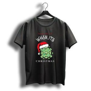 Wake Me Up When Its Christmas Santa Hat Green Virus T Shirt 1