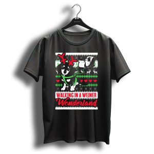 Walking In A Weiner Wonderland Dachshund Reindeer Christmas T Shirt