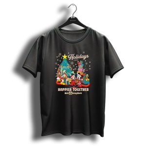 Walt Disney World Holidays Are Happier Together Mickey Minnie Christmas Tree T Shirt