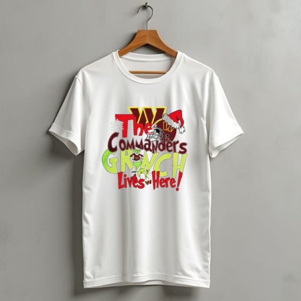 Washington Commanders Grinch Lives Here Christmas Football Holiday Cheer T Shirt 1 t shirt 1