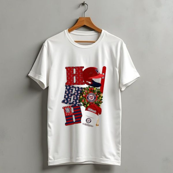 Washington Nationals Ho Ho Ho Merry Christmas Baseball Festive T Shirt 1 t shirt 1