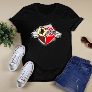Washington Redskins Ohio State Buckeyes Logo Mashup T Shirt